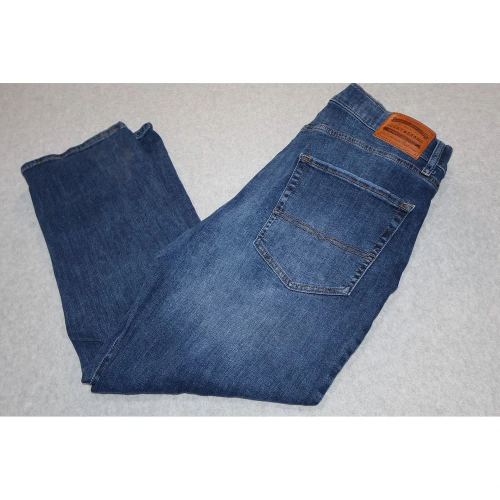 Lucky Brand Jeans Mens 36x30 Blue 223 Straight Leg Denim Pants Cotton Blend